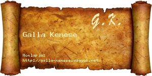 Galla Kenese névjegykártya